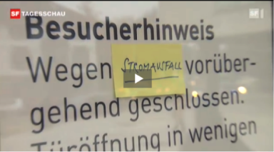 Stromausfall in Zürich; SRF Tagesschau vom 26.1.2012