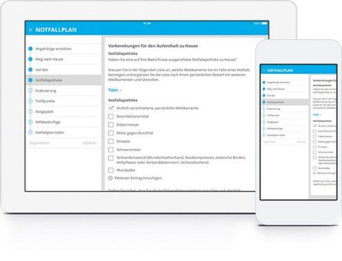 Tablet und Smartphone