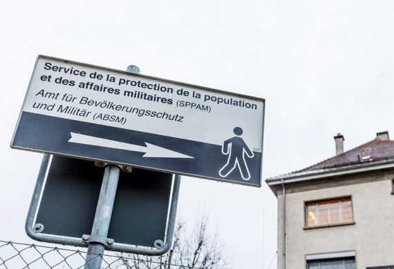 Signpost for the “Cantonal Office for Civil Protection and Military Affairs”