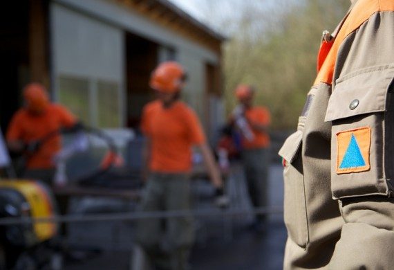 Protection civile en intervention